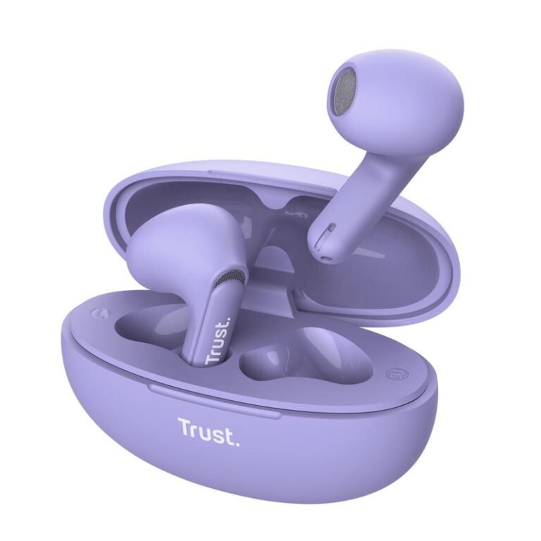 Trust Earphones YAVI BT ENC, violetinė