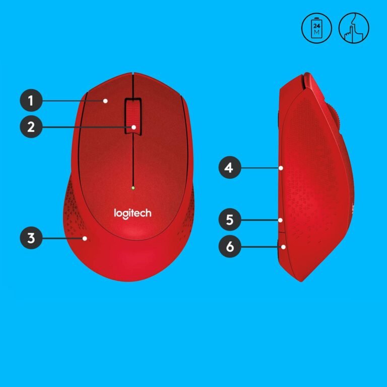 Logitech M330 Silent, raudona