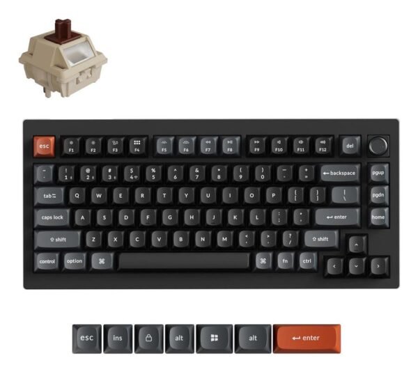 Keychron V1 Ultra, juoda (V1U-D3)