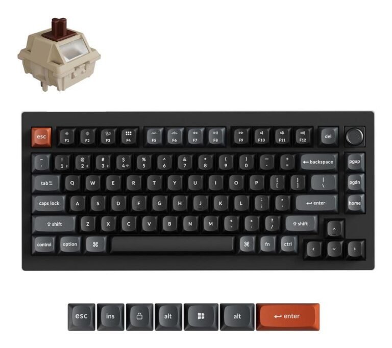 Keychron V1 Ultra, juoda (V1U-D3)