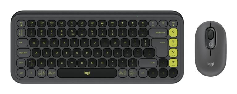 Logitech +Mouse Combo POP ICON GR, žalia