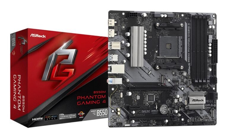 ASRock B550 AM4 MicroATX DDR4 (B550MPHANTOMGAMING4)