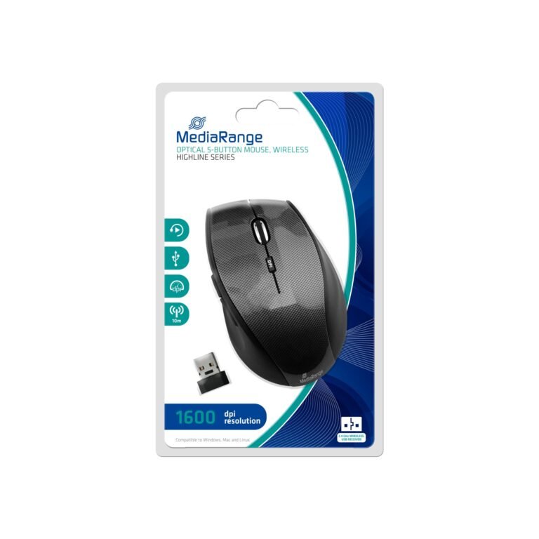 Mediarange 5-BUTTON, juoda