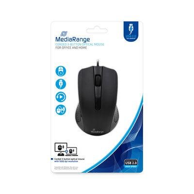 Mediarange 3-BUTTON, juoda